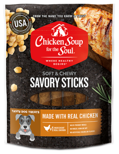 Soft & Chewy Dog Treats - Chicken Savory Sticks (front view)